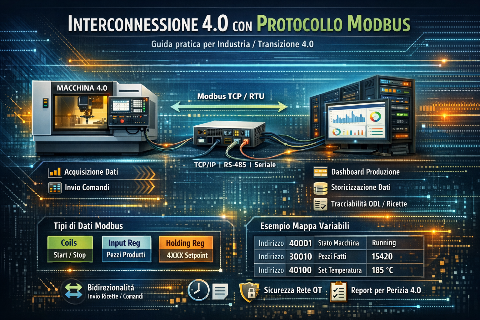 Interconnessione 4.0 con protocollo Modbus